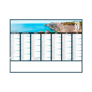 Calendrier bancaire publicitaire vues panoramiques Corse personnalisable
