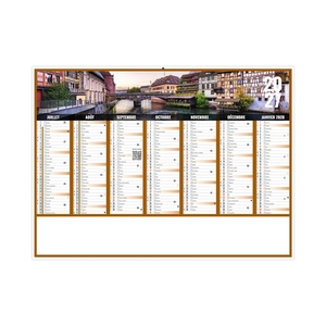 Calendrier bancaire publicitaire vues panoramiques Grand-Est personnalisable