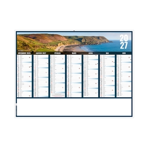 Calendrier bancaire publicitaire vues panoramiques Normandie personnalisable