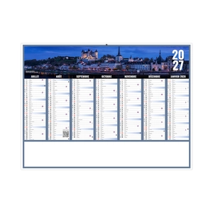 Calendrier bancaire publicitaire vues panoramiques Pays de la Loire personnalisable