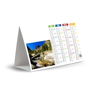 Calendrier chevalet publicitaire de comptoir tryptique Corse personnalisable