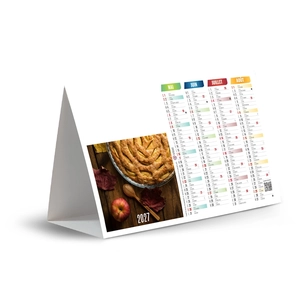 Calendrier chevalet publicitaire de comptoir tryptique Cuisine personnalisable