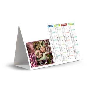 Calendrier chevalet publicitaire de comptoir tryptique Epices personnalisable