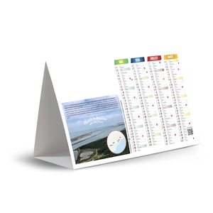 Calendrier chevalet publicitaire de comptoir tryptique Vignobles