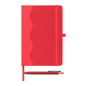 Carnet à motif vagues et stylo - A5 personnalisable