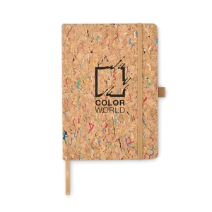 Carnet A5 avec couverture en liège rigide et colorée personnalisable