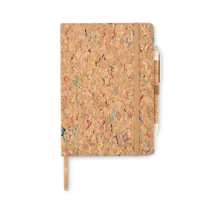 Carnet A5 avec couverture en liège rigide et colorée personnalisable