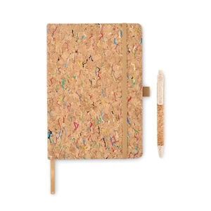 Carnet A5 avec couverture en liège rigide et colorée personnalisable