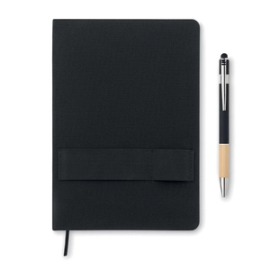 Carnet A5 en feutre RPET 600D à couverture rigide personnalisable