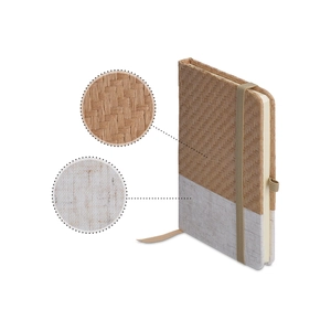 Carnet de poche couverture coton et fibres de bambou personnalisable