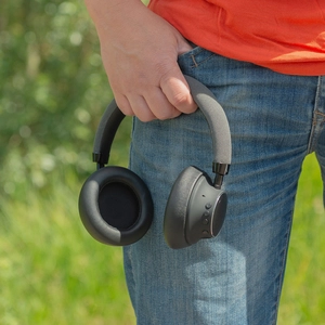 Casque à réduction de bruit ANC sans fil noir personnalisable