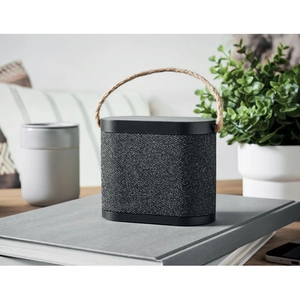 Enceinte sans fil 5.3 en ABS avec finition en tissu polyester RPET personnalisable