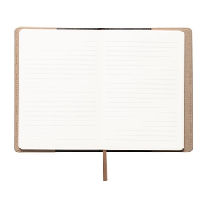 Ensemble carnet rechargeable en PU recyclé bicolore avec stylo – A5 personnalisable