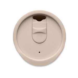 Gobelet à double paroi en PP avec base en liège 300 ml personnalisable