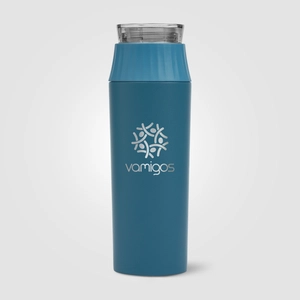 Gourde à couvercle étanche en acier inoxydable recyclé - 590 ml personnalisable