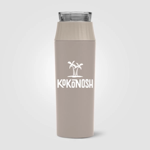 Gourde à couvercle étanche en acier inoxydable recyclé - 590 ml personnalisable