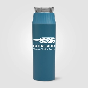Gourde à couvercle étanche en acier inoxydable recyclé - 590 ml personnalisable