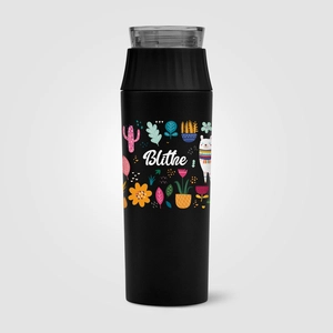 Gourde à couvercle étanche en acier inoxydable recyclé - 590 ml personnalisable