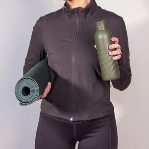 Gourde isotherme acier recyclé - 500 ml avec bouchon poussoir personnalisable
