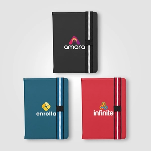 Journal rechargeable en PU recyclé à motif chevron – A5