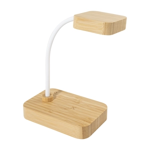 Lampe de bureau multifonctionnelle en bambou avec 12 LED