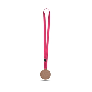 Médaille en MDF avec cordon satin made in france - découpe à la forme personnalisable