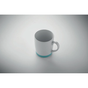 Mug en céramique avec finition blanche mate et base en silicone personnalisable