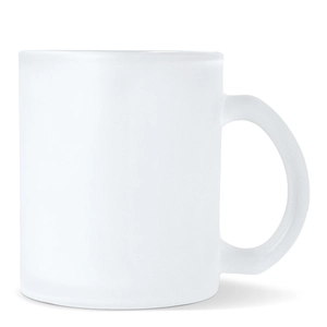 Mug en verre dépoli grande taille avec finition givrée 335ml personnalisable