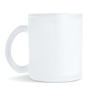 Mug en verre dépoli grande taille avec finition givrée 335ml personnalisable