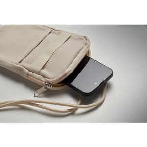 Pochette bandoulière pour smartphone en coton recyclé personnalisable