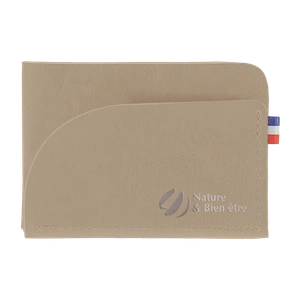 Porte cartes fabrication française en matières végétales personnalisable