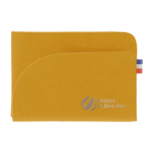 Porte cartes fabrication française en matières végétales personnalisable