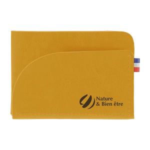 Porte cartes fabrication française en matières végétales personnalisable
