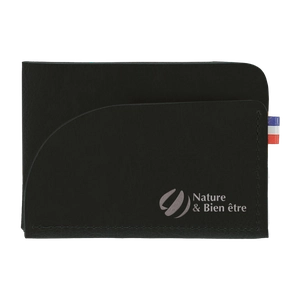 Porte cartes fabrication française en matières végétales personnalisable