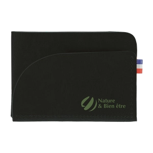 Porte cartes fabrication française en matières végétales personnalisable