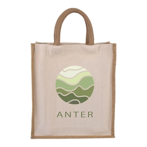 Sac cabas pour 3 bouteille en jute 100% naturelle