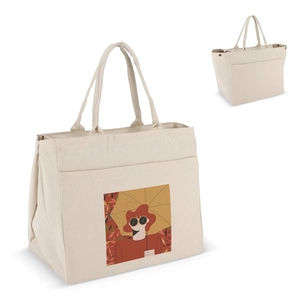 Sac fourre-tout en coton avec fermeture éclair