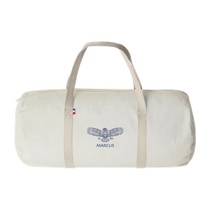 Sac polochon confectionné et tissé en France - coton recyclé 250gr/m2 personnalisable