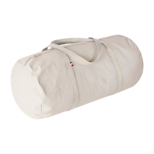 Sac polochon confectionné et tissé en France - coton recyclé 250gr/m2 personnalisable