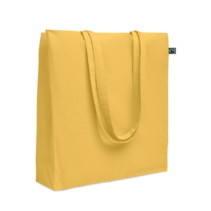 Sac shopping en coton avec soufflet et longues anses personnalisable
