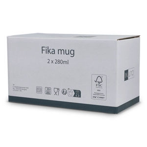 Set de 2 mugs en céramique de 280 ml chacun personnalisable