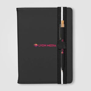 Set de Stylos Recyclés Chevron avec Carnet Rechargeable – A5 personnalisable