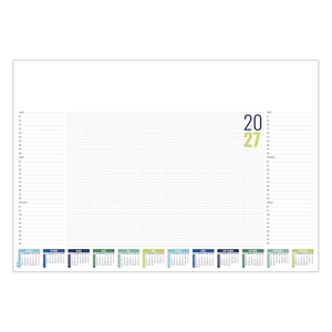 Sous-main publicitaire avec calendrier et planning hebdomadaire