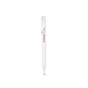 Stylo à bille en aluminium recyclé avec finition en caoutchouc personnalisable