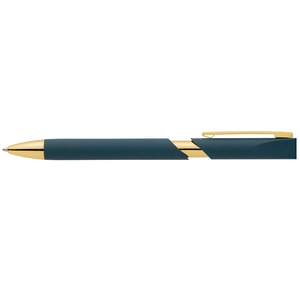 Stylo avec finitions dorées en plastique recyclé personnalisable