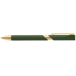 Stylo avec finitions dorées en plastique recyclé personnalisable
