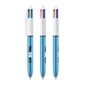 Stylo BIC® 4 Couleurs Shine bille personnalisable