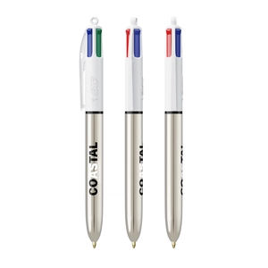 Stylo BIC® 4 Couleurs Shine bille personnalisable
