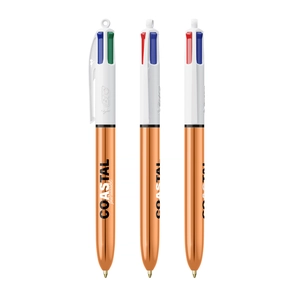 Stylo BIC® 4 Couleurs Shine bille personnalisable