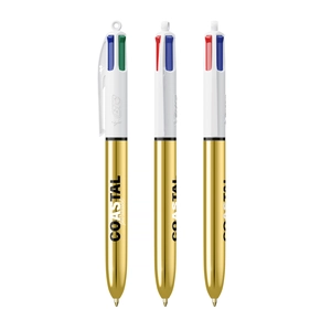 Stylo BIC® 4 Couleurs Shine bille personnalisable